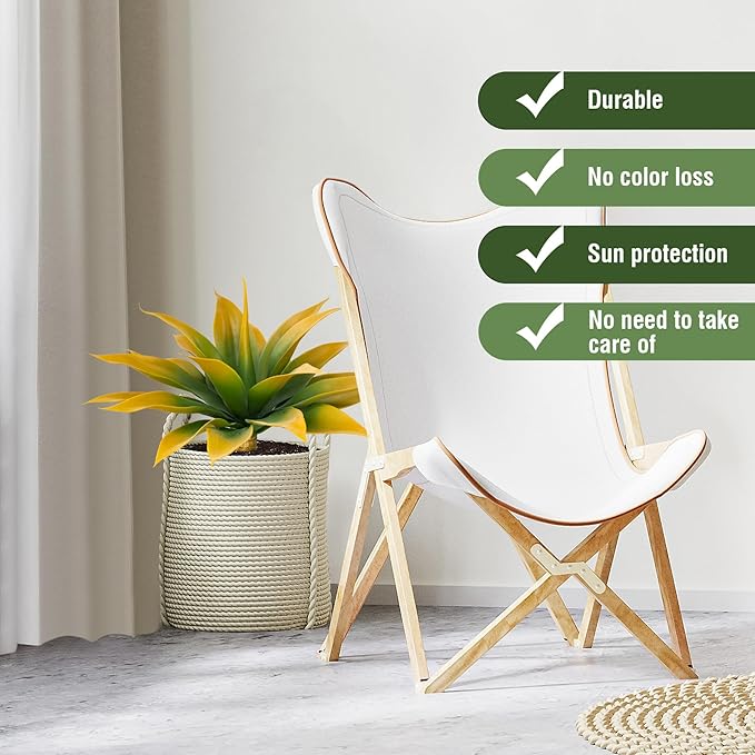 Artificial Agave Plants,Large UV Resistant Fake Agave Planters for Indoor and Outdoor Decorating Tropical Plant Succulents Greenery Indoor Decor (2Pack,18" Yellow)-Ruum Studio Home