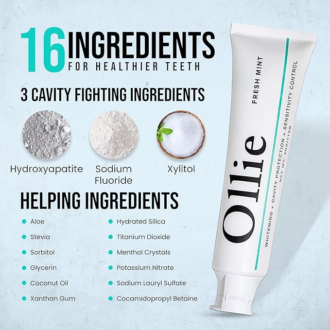 Ollie Fresh Mint Toothpaste 4oz-Ruum Studio Home