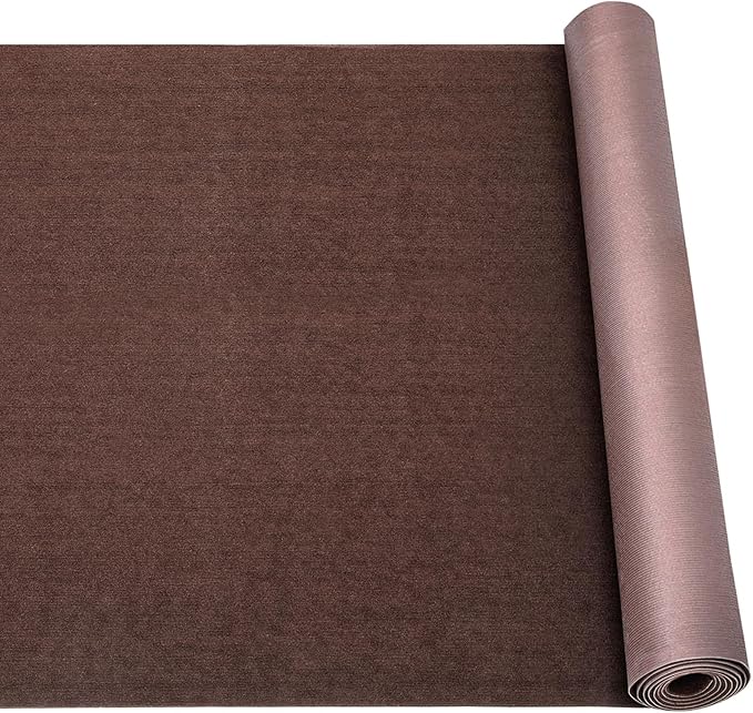 Marine Carpet,5 FT x 15 FT Brown Indoor Outdoor Carpet 0.2" Thick Boat Carpet with Water-Proof TPE Backing, Non-Slide Outdoor Marine Carpet Roll for Home, Patio, Porch, Deck-Ruum Studio Home