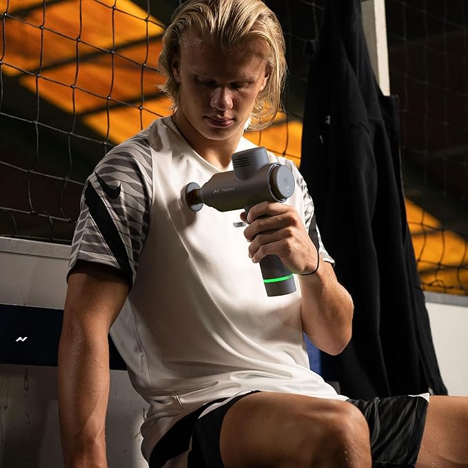 Hyperice Hypervolt 2 Black - Featuring Quiet Glide Technology - Handheld Percussion Massage Gun | 3 Speeds, 5 Interchangeable Heads | Helps Relieve Sore Muscles and Stiffness |FSA and HSA-Ruum Studio Home