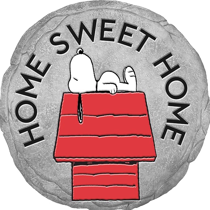 Spoontiques - Peanuts Home Stepping Stone - Decorative Garden Stone for Yard, Patio, Garden or Walkway - Outdoor or Indoor Home Decor (13447)-Ruum Studio Home