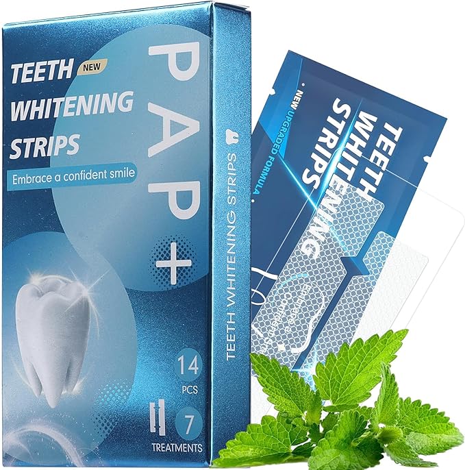 Teeth Whitening Strips - 14 Whitening Strips for Teeth Sensitive, Professional, Fast Remove Smoking, Coffee, Wine Stains, Teeth Whitening Kit Pack of 7 Non-Slip Strips Treatments-Ruum Studio Home