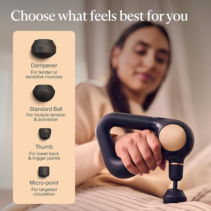 TheraGun Sense by Therabody - Deep Tissue Massage Gun with Preloaded Routines for Stress Relief, Pain Relief & Muscle Soreness in Neck, Back, Leg, Knee, and Shoulder (Black)-Ruum Studio Home