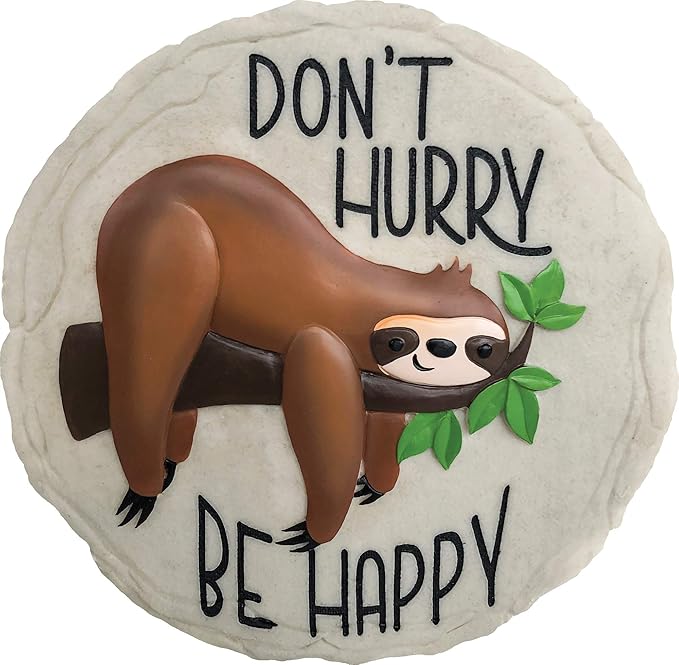 Spoontiques - Garden Décor -Sloth Stepping Stone - Decorative Stone for Garden-Ruum Studio Home