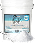 Epsom Salt Bath Soak 45 lb Bucket – Unscented, Pure Epsom Salt Bulk Crystals, Magnesium Sulfate for Full Body or Foot Soaks, Resealable Container with Scoop for Home Bath Use-Ruum Studio Home