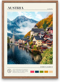 StudioUBILA Austria Wall Art Poster, Decorative Cityscape Landscape Art Prints, Home Decor Wall Art Print for Bedroom Living Room Kitchen Decorations, Unframed-Ruum Studio Home