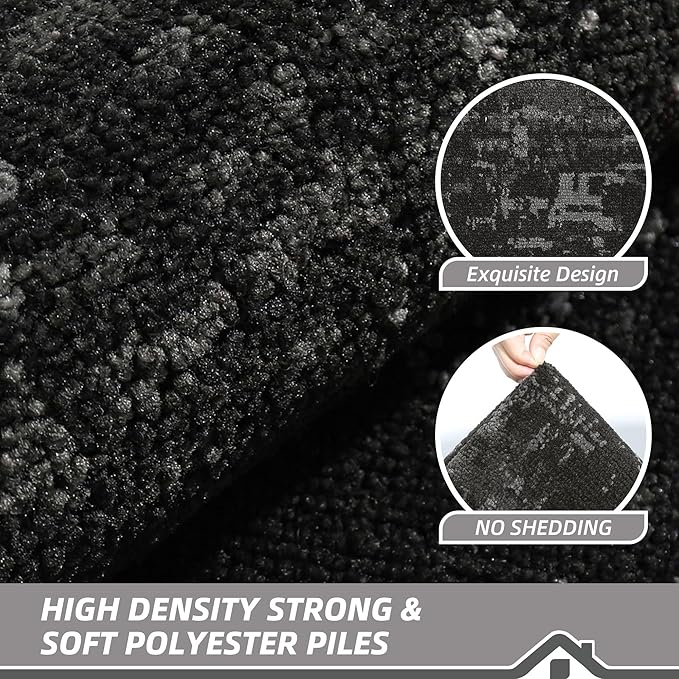BEQHAUSE Dirt Trapper Door Mat 24"x36" Non-Slip Door Mats Washable Entryway Rugs Stain Resistant Doormat Absorbent Welcome Floor Mat for Front Back Door, Muddy Wet Shoes & Paws,Black-Ruum Studio Home