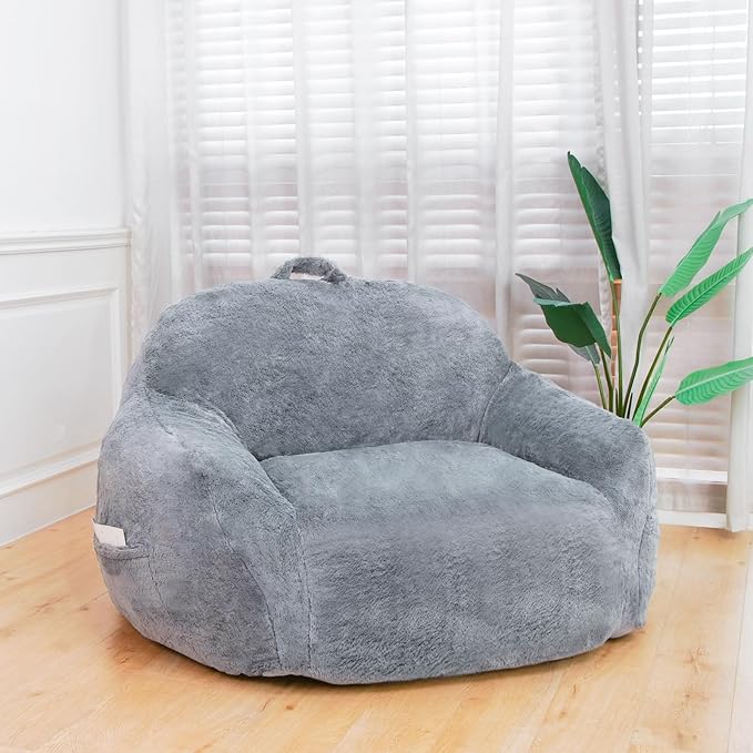 Giant Bean Bag Chair, Oversized Bean Bag Chairs for Adults and Kids, Gaming Chair Stuffed Memory Foam | Storage | Non-Slip, Removable Bean Bag Sofa Comfy Chair for Bedroom, Livingroom-Ruum Studio Home