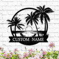 Custom Metal Beach Wall Art Sign - Personalized Size Outdoor/Indoor, Surfboard Decor, Lake House & Coastal Home Decor, Summer Gift - MADE IN USA-Ruum Studio Home