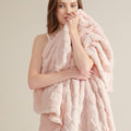 Bedsure GentleSoft Blankets Queen Size for Bed - Super Soft Cozy Blanket for Women Men Girls, Large Fuzzy Fleece Throw for Bedroom Decor, Light Pink, 90x90 Inches-Ruum Studio Home