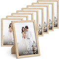 Haus and Hues 6x8 Natural Oak Wooden Picture Frame - Set of 9 6x8 Poster Frame - Premium Oak, Vertical Hang, Shatterproof Plexiglass - Ideal for Home, Room, Office (6x8-inch, Natural, Set of 9)-Ruum Studio Home