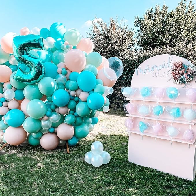130pcs Teal Balloons Different Sizes 18" 12" 10" 5" Turquoise Blue Balloons for Boys Girls Baby Shower Wedding Anniversary Graduation Engagements Birthday Party Decorations-Ruum Studio Home