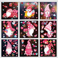 DC-BEAUTIFUL 107 PCS Valentines Window Clings, 9 Sheets Double-Sided Pink Love Heart Gnome Valentine Decoration Window Stickers, Reusable Static Holiday Window Decals for Home Wedding Party Decors-Ruum Studio Home