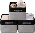 DECOMOMO Storage Baskets for Shelves - Fabric Closet Organizers and Storage Bins, Perfect Baskets for Organizing Closet Toys Nursery (Grey and Black, XL - 3 Pack)-Ruum Studio Home