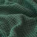 EMME Cotton Muslin Large Throw Blanket Couch Breathable Gauze Blanket Soft Lightweight Bed Blankets Adults (Forest Green, 50"x70")-Ruum Studio Home