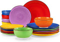 vancasso Bonita Dinnerware Set Muticolor Stoneware 18 Pieces Service for 6, Handpainted Spirals Pattern Stoneware Plates and Bowls Set-Ruum Studio Home