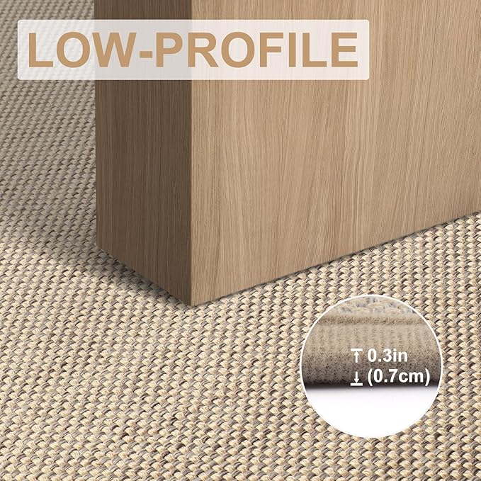 LEKEEPGO Door Mat 36"x59", Non Slip Door Mat Indoor Entrance, Rubber Backing Front Indoor Door mat Washable Absorbent Low-Profile Entryway Entry Resist Dirt Inside Door Mats, Khaki-Ruum Studio Home