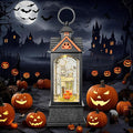 Halloween Snow Globe Lantern, Spooky Ghost Halloween Decor, Plug-in & Battery Operated Snow Globes for Halloween Decorations Indoor-Ruum Studio Home