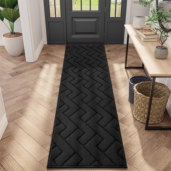 hicorfe Indoor Doormat,Front Back Door Mat Rubber Backing Non Slip Door Mats 20"x59" Absorbent Resist Dirt Entrance Doormat Inside Floor Mats Entryway Washable Low-Profile for Patio,Garden(Charcoal)-Ruum Studio Home