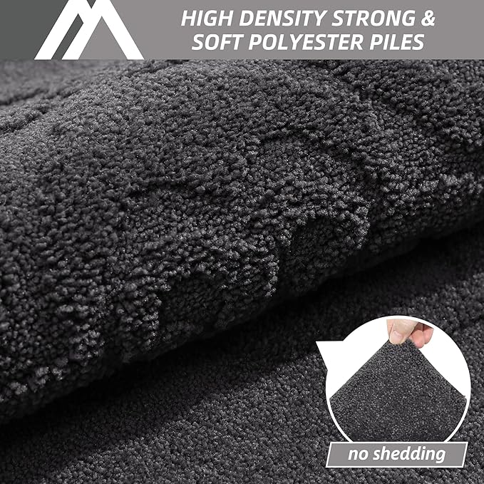 COSY HOMEER-Door-Mat-Non-Slip-Entryway-Rug 32”x48” Absorbent Welcome Mats Washable Dirt Trapper Door Mat Entrance Floor Mats for Front Back Doormats and Wet Shoes,Dark Grey-Ruum Studio Home