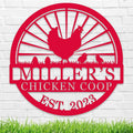 Hen House Coop Sign, Custom Chicken Coop Signs, Custom Chicken Farm Metal Sign, Family Name Metal Sign for Farm House, Our Little Coop Sign Metal Sign-Ruum Studio Home