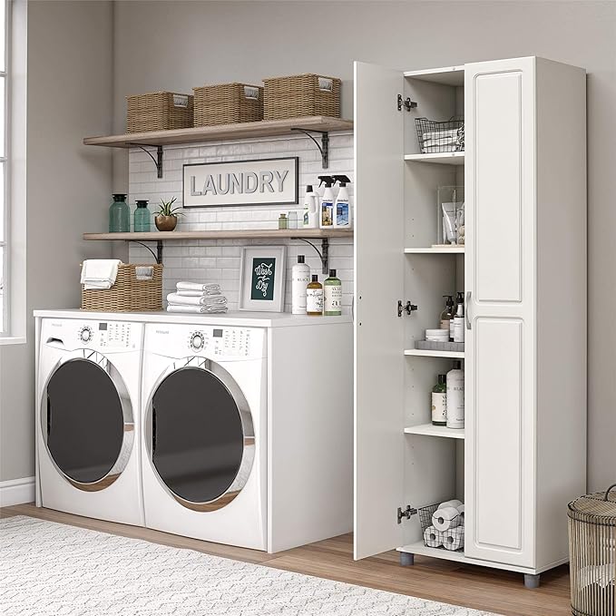 SystemBuild Evolution Kendall 24" Utility Storage Cabinet - White-Ruum Studio Home