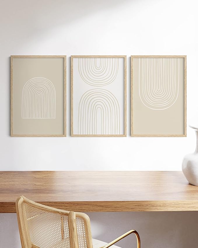 HAUS AND HUES Picture Frames - Set of 3 Beige 16x24 Frames for Wall Art-Ruum Studio Home
