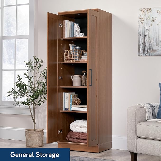 Sauder HomePlus Storage Pantry cabinets, ‎L: 23.25" x W: 17" x H: 71.18", Sienna Oak-Ruum Studio Home