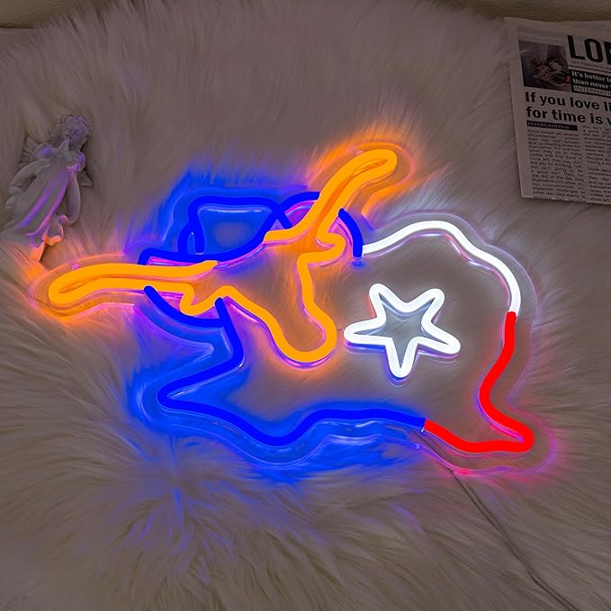 Texas Neon Sign Longhorn Neon Light for Wall Decor cowboy Neon Signs Colorful LED Neon Sign USB Powered LED Neon Light for Bedroom Living Room Mall Restaurant Shop Decor-Ruum Studio Home