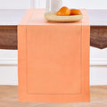 Solino Home Linen Coral Table Runner 144 Inches Long - 100% Pure Linen Extra Long Table Runner 14 x 144 Inch - Classic Hemstitch-Ruum Studio Home