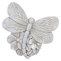NAT & Jules Animal Character Shaped Dimensional Indoor Outdoor 11 inch Cast Resin Decorative Garden Stepping Stone, Patio, Walkway Sculpture Yard Art, Stone Grey Dragonfly-Ruum Studio Home