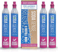 Soda Sense Easy Connect 60L CO2 Exchange Canister – 4 Pack, Replacement for Quick Connect Cylinder – Compatible with SodaStream PINK Snap-On Machines ONLY, Including ART, TERRA, ENSO & DUO-Ruum Studio Home