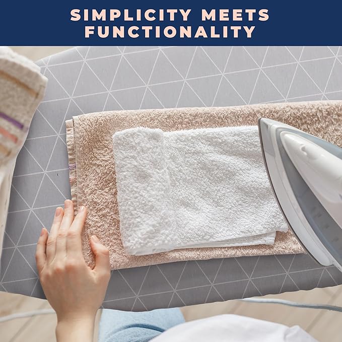 Happhom 13 x 43 Ironing Board Cover and Pad Extra Thick Heavy Duty Padded with Extra White Superior Felt Scorch and Stain Resistant with Elasticized Edges, Compatible with 12"-14" Wide 42"-44" Length-Ruum Studio Home