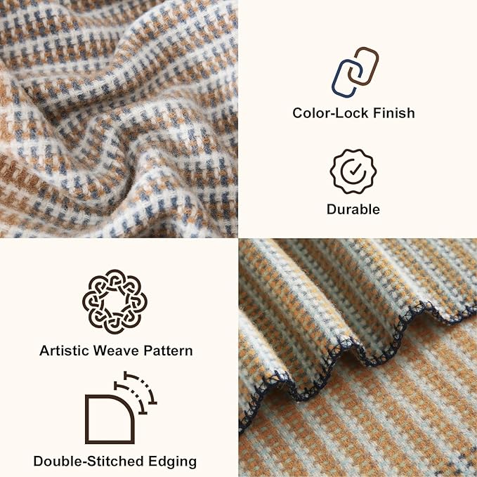 YOUR MOON Pure Merino Wool Queen Size Bed Blanket, 100% Australian Natural Wool, Washable, Hypoallergenic - Non-Itchy (Brownish Blue, 90 * 90)-Ruum Studio Home