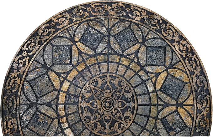 CHICHIC Entrance Door Mat Large 18 x 30 Inch Entry Way Doormat Front Door Rugs Outdoors Heavy Duty Welcome Mat Non Slip Rubber Back Low Profile for Garage, Patio, High Traffic Area, Grey-Ruum Studio Home