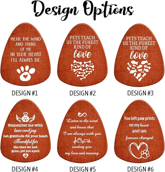 Personalized Pet Memorial Wind Chimes - Dog Memorial Gifts for Loss of Dog,Dogs Remembrance Bereavement Gift,Custom Pet Loss Sympathy Gifts in Memory of Dogs Cats (Design 2)-Ruum Studio Home