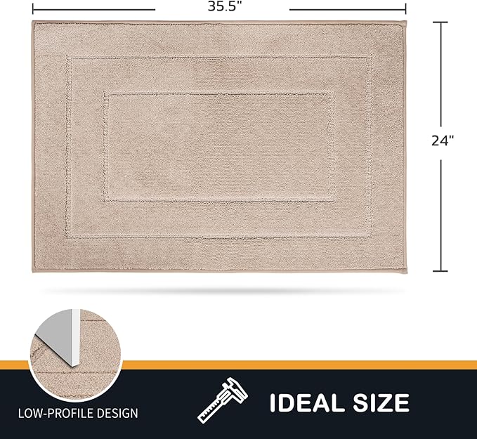 PURRUGS Dirt Trapping Door Mat 24" x 35.5", Non-Slip/Skid Machine Washable Entryway Rug, Dog Doormat, Super Absorbent Welcome Mat for Muddy Wet Shoes and Paws, Beige-Ruum Studio Home