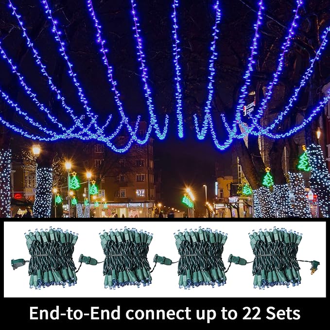 100 Count Blue - String Lights - 21.6FT LED Christmas Lights, Mini led Lights for Indoor Outdoor Home Holiday Party Wedding Independence Day Decoration-Ruum Studio Home