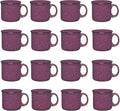 Set of 16 Ceramic Campfire Mugs – 15 Oz, Purple – Coffee & Tea Cups for Home, Work, Travel, Camping – Customizable, Great for DIY, Events, Companies-Ruum Studio Home