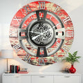 The Gears Clock Real Moving Gear Wall Clock England Line (Red Lava, 36 inches (90 cm))-Ruum Studio Home