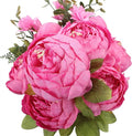 Duovlo Springs Flowers Artificial Silk Peony Bouquets Wedding Home Decoration,Pack of 1 (Spring Peach Pink)-Ruum Studio Home
