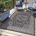 Keen Home Design Terrace Outdoor Area Rug - 5x8 Washable Indoor/Outdoor Rug for Patio, Kitchen, Balcony, Beach, Garden, Deck and Porch, Size: 5'3"x7'7"-Ruum Studio Home