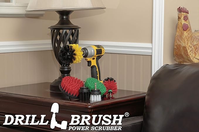 The Ultimate Drill Brush Cleaning Supplies Kit - Bathroom Accessories - Shower Cleaner - Bath Mat - Kitchen Accessories - Grout Cleaner - Dish Brush Set - Stove, Oven, Sink, Outdoor Drill Scrubber-Ruum Studio Home