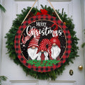 Christmas Gnome Wooden Hanging Sign Door Decoration,Merry Christmas Welcome Sign Front Door with Three Dwarfs for Christmas Home Window Wall Farmhouse Indoor Outdoor-Ruum Studio Home