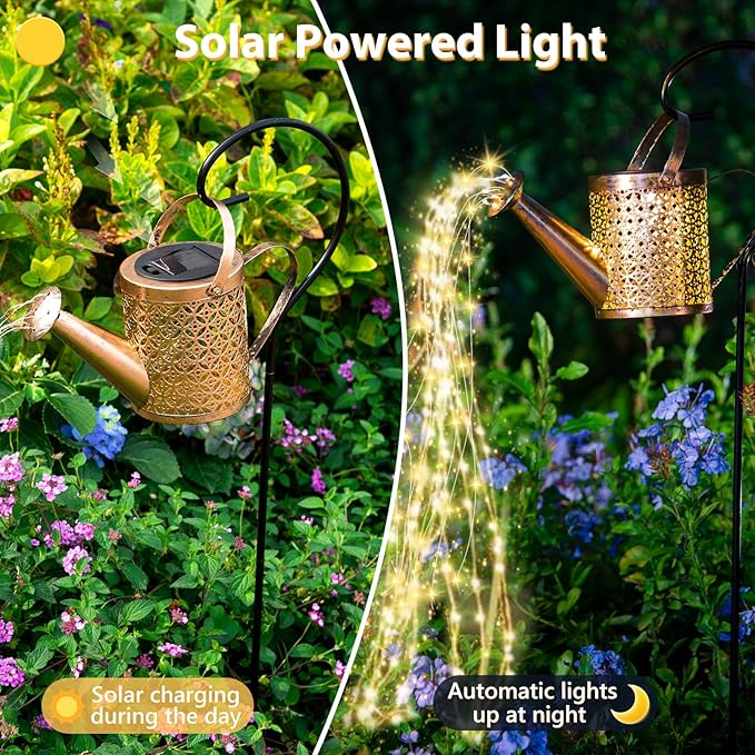 Solar Watering Can Light - Solar Yard Decorations Outdoor,Garden Decor Lights for Yard,IP65 Waterproof Hanging Lantern Lights,Outside Garden Flower Bed Decor Light for Moms Birthday-Ruum Studio Home