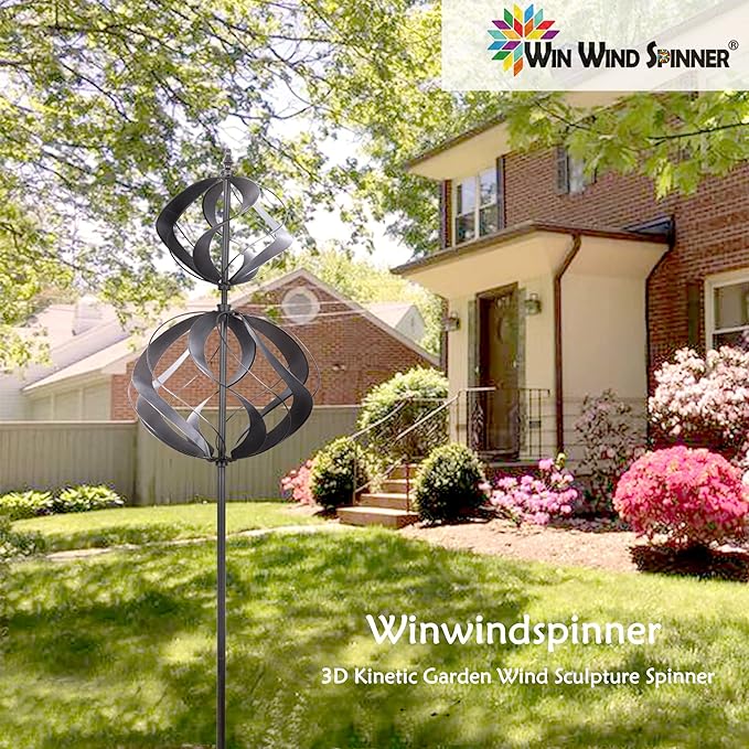 Wind Spinners Outdoor Metal - Large Kinetic Wind Spinner for Yard Garden, Windmills Lawn Ornament Décor for Lawn Patio (Height 84")-Ruum Studio Home