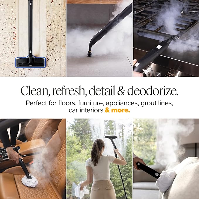Dupray Neat Steam Cleaner with 20-piece Accesory Kit. For Multipurpose steam Cleaning Hardwood, Tile, Laminate and Sealed Floors, Couch, Furniture and more. *Kills 99.9% of Bacteria and Viruses-Ruum Studio Home