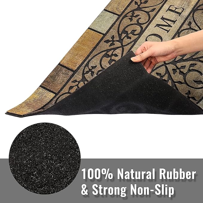 Durable Welcome Door Mats, 24"x36" Heavy-Duty Large Outdoor Mat for Front Door with Non-Slip Rubber Backing for Outside Entry, Garage, Patio, High Traffic Area-Ruum Studio Home