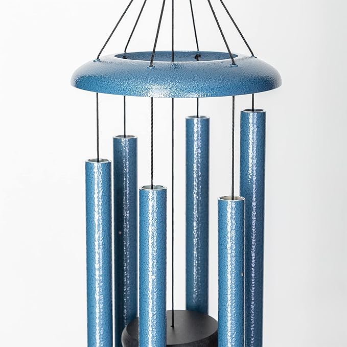 Corinthian Bells by Wind River - 30 inch Sky Blue Wind Chime for Patio, Backyard, Garden, and Outdoor Decor (Aluminum Chime) Made in The USA-Ruum Studio Home
