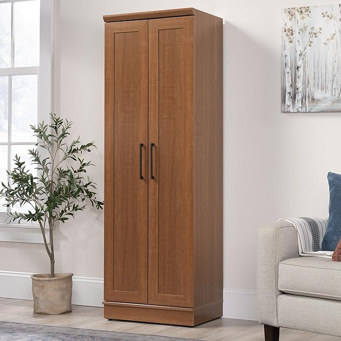 Sauder HomePlus Storage Pantry cabinets, ‎L: 23.25" x W: 17" x H: 71.18", Sienna Oak-Ruum Studio Home